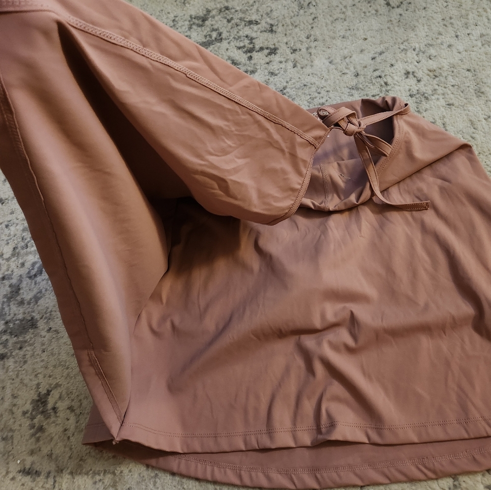Dusty Rose Faux Wrap Skort - Picture 8 of 12